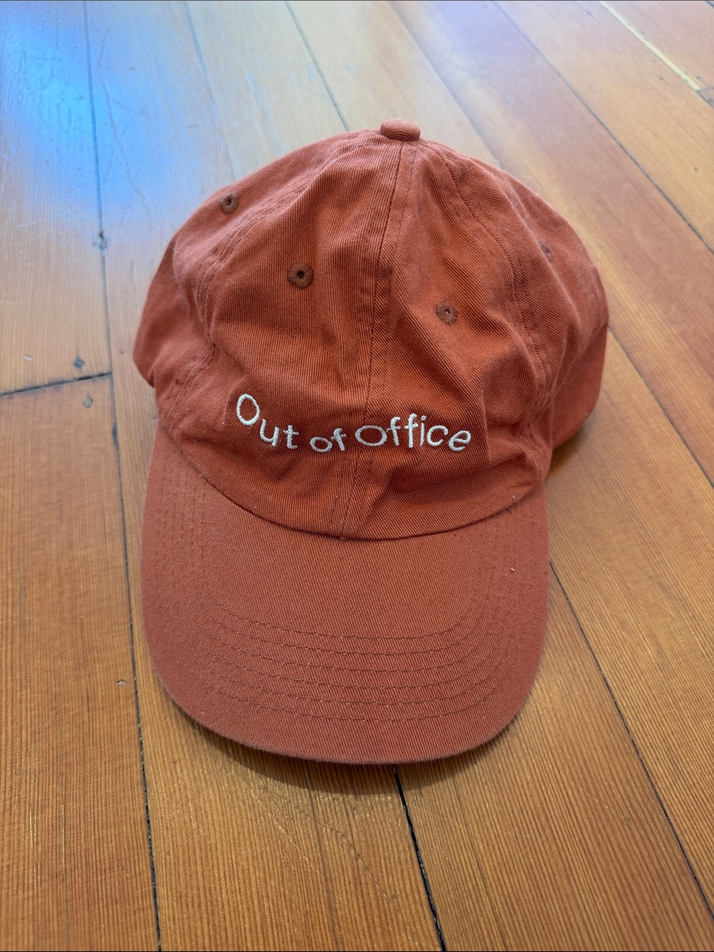 Rust Orange 'Out of Office' Baseball Cap